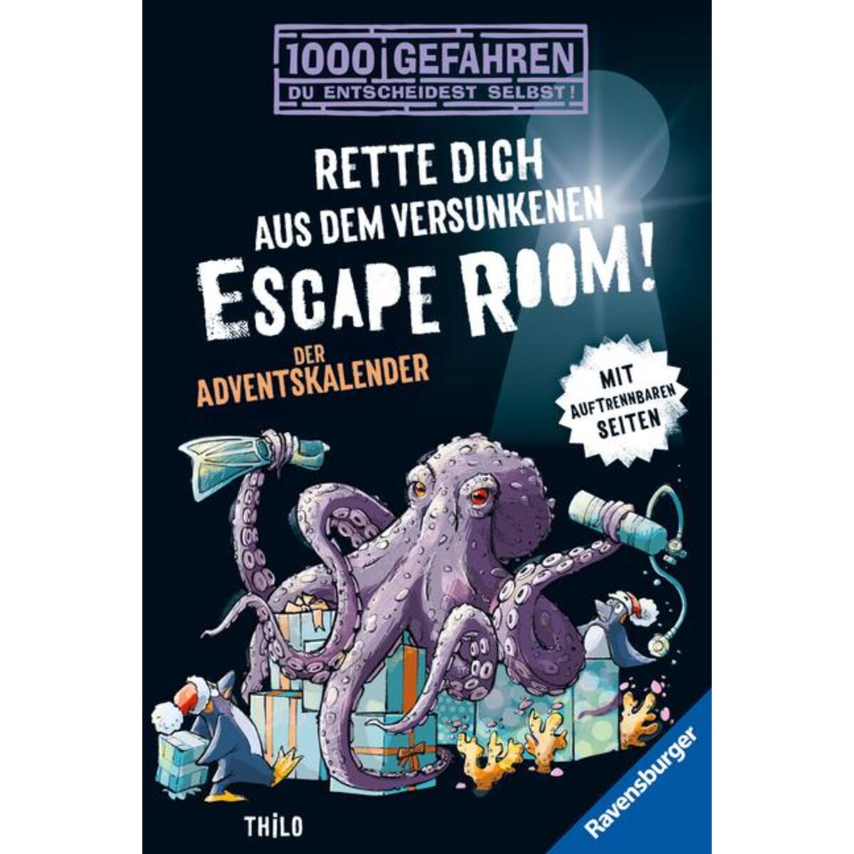 1000 Gefahren - Der Adventskalender - Rette dich aus dem versunkenen Escape Room... von Ravensburger Verlag