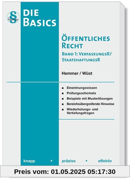 11100 - Skript Basics - Öffentliches Recht I - Verfassungsrecht / Staatshaftungsrecht (Skripten - Öffentliches Recht): knapp - präzise - effektiv