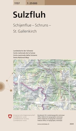 1157 Sulzfluh: Schijenflue - Schruns - St. Gallenkirch (Landeskarte 1:25 000, Band 1157)