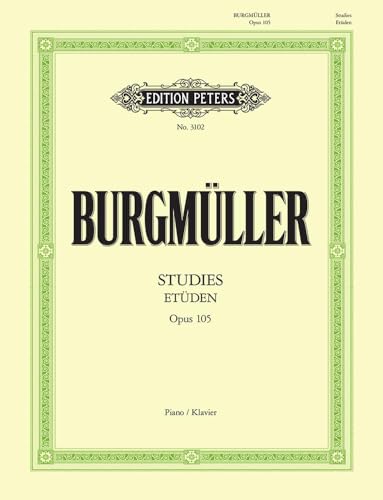 12 Études (Brilliant and Melodious Studies) Op. 105 for Piano (Edition Peters)
