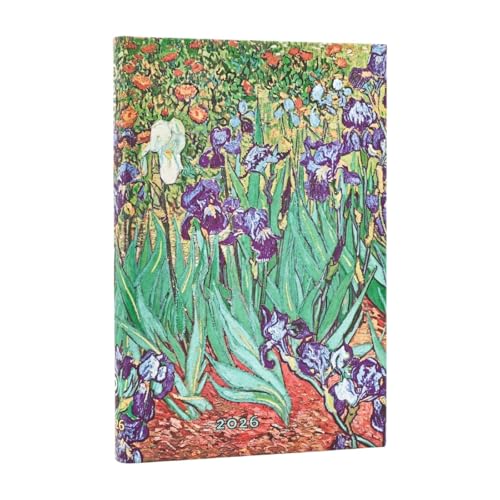 12 Mois 2026 Iris de Van Gogh Mini Horizontal von PAPERBLANKS