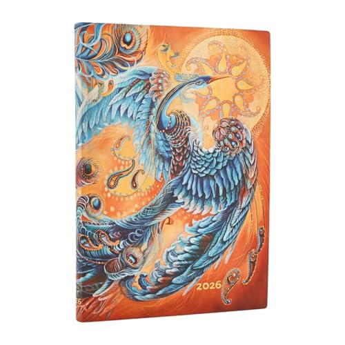 12 Mois Flexi 2026 Oiseau Céleste Midi Horizontal von PAPERBLANKS