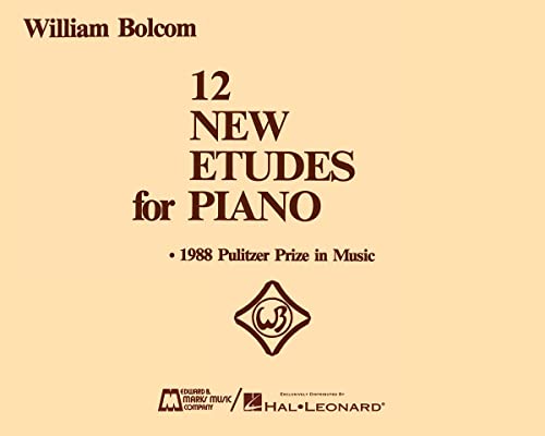 12 New Etudes for Piano: Piano Solo: 1988 Pulitzer Prize in Music von Edward B. Marks Music Company