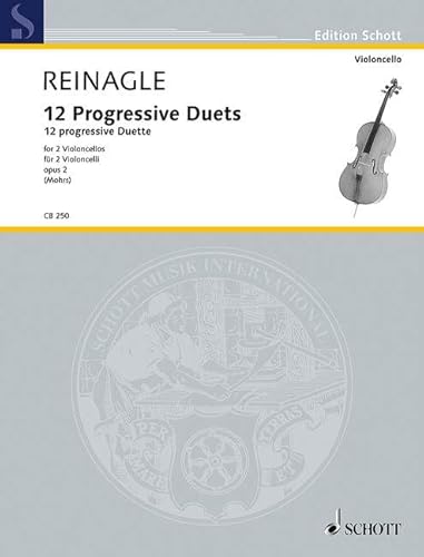 12 progressive Duette: op. 2. 2 Violoncelli. Spielpartitur. (Cello-Bibliothek)