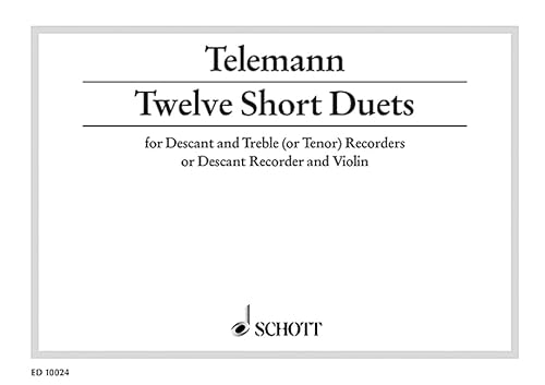 12 Short Duets: Sopran- und Alt- (Tenor-)Blockflöte oder Violine. Spielpartitur.