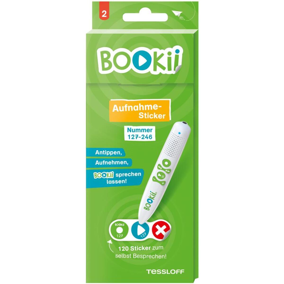 120 BOOKii® Aufnahme-Sticker neutral Paket 2, Nr. 127-246 von Tessloff Verlag