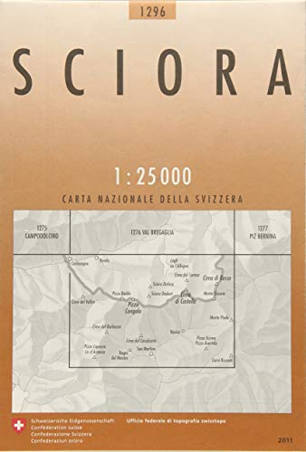 1296 Sciora: Castasegna - Cima di Castello - San Martino (Landeskarte 1:25 000, Band 1296) von Bundesamt fr Landestopog