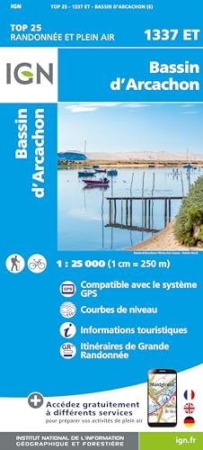 1337ET Bassin d'Archachon: 1:25000 (TOP 25) von IGN Frankreich