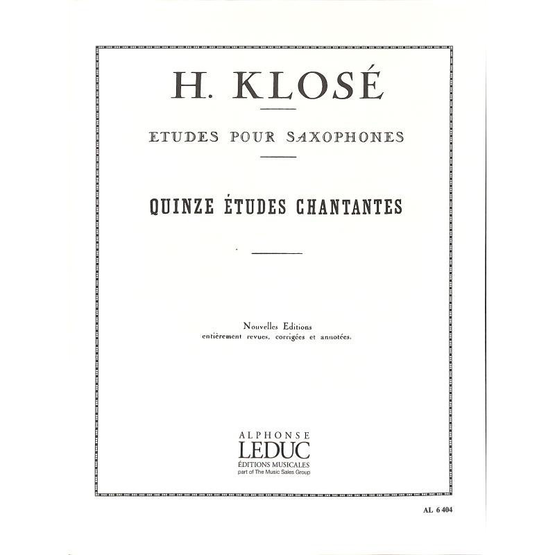 15 Etudes chantantes
