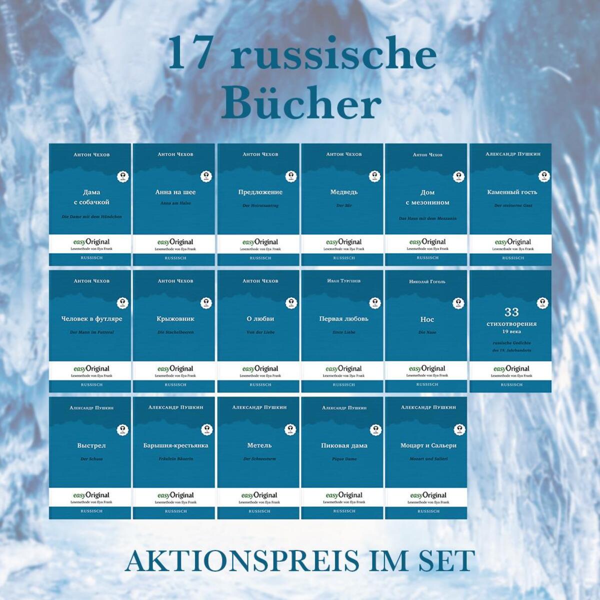 17 russische Bücher (Bücher + 17 Audio-CDs) - Lesemethode von Ilya Frank von EasyOriginal Verlag e.U.