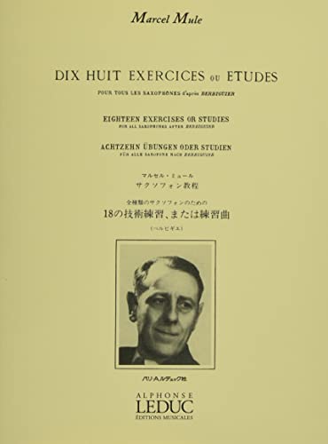 18 exercices ou études d'après Berbiguier. Saxophon. von Alphonse Leduc