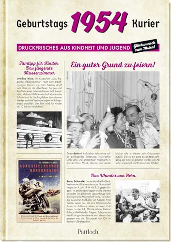 1954 - Geburtstagskurier: Druckfrisches aus Kindheit und Jugend | Geburtstagszeitung als Geschenk zum 70. Geburtstag
