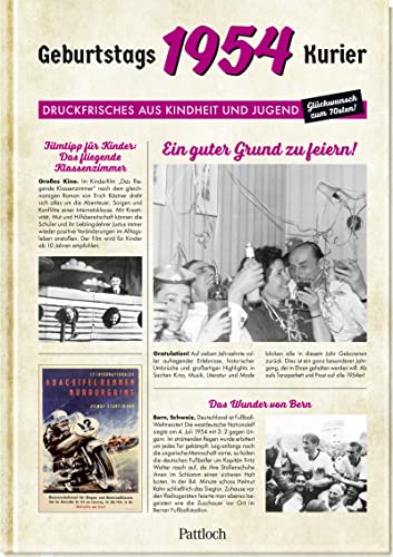 1954 - Geburtstagskurier: Druckfrisches aus Kindheit und Jugend | Geburtstagszeitung als Geschenk zum 70. Geburtstag