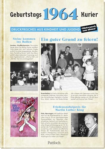 1964 - Geburtstagskurier: Druckfrisches aus Kindheit und Jugend | Geburtstagszeitung als Geschenk zum 60. Geburtstag