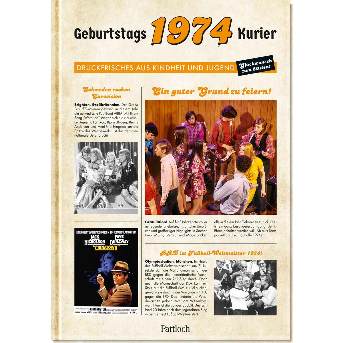 1974 Geburtstagskurier 1974 Geburtstagskurier von Pattloch Geschenkbuch