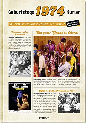 1974 - Geburtstagskurier: Druckfrisches aus Kindheit und Jugend | Geburtstagszeitung als Geschenk zum 50. Geburtstag von Pattloch Geschenkbuch
