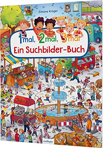1mal, 2mal, 3mal – Ein Suchbilder-Buch: Suchen, Zählen, Spaßhaben ab 4 Jahren von Esslinger Verlag