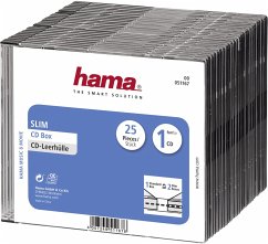 1x25 Hama CD-Leerhülle CD-Box- Slim Schwarz 51167 von Hama