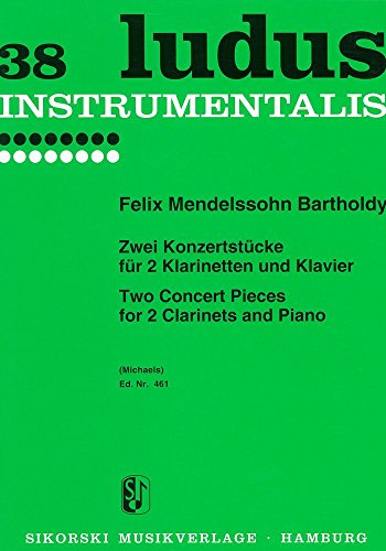 2 Konzertstücke: für 2 Klarinetten und Klavier. op. 113 + 114. 2 Klarinetten, Klavier. Stimmensatz.