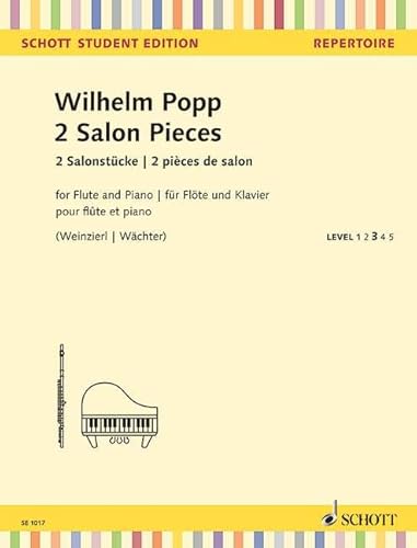 2 Salon Pieces: Flöte und Klavier.: Flute and Piano. (Schott Student Edition) von Schott NYC