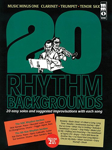 20 Rhythm Backgrounds to Easy Solos and Improvisations: Music Minus One Clarinet/Trumpet/Tenor Sax Deluxe 2-CD Set