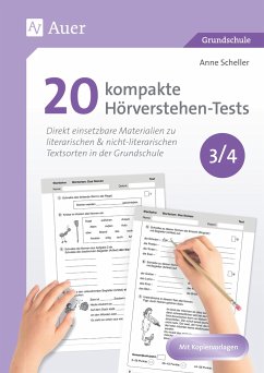 20 kompakte Hörverstehen-Tests für Klasse 3/4 von Auer Verlag in der AAP Lehrerwelt GmbH