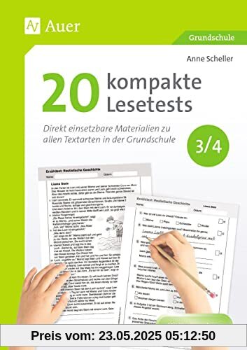 20 kompakte Lesetests für Klasse 3/4: Direkt einsetzbare Materialien zu allen Textarten in der Grundschule 20 kompakte Lesetests für Klasse 3/4: Direkt einsetzbare Materialien zu allen Textarten in der Grundschule