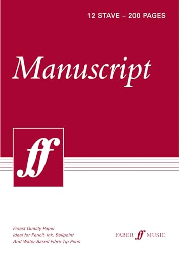 200-page A4 Manuscript Pad, 12-stave von FABER MUSIC