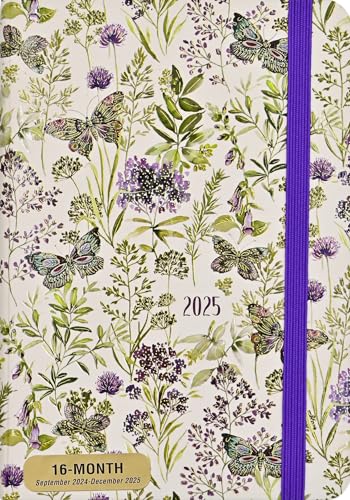 2025 Amethyst Butterflies Weekly Planner (16 months, Sept 2024 to Dec 2025)