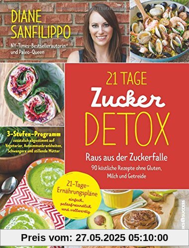 21-Tage-Zucker-Detox: Raus aus der Zuckerfalle - 90 köstliche Rezepte ohne Gluten, Milch und Getreide