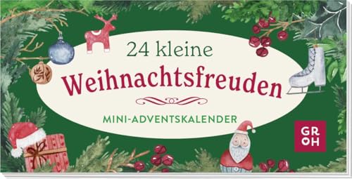 24 kleine Weihnachtsfreuden: Mini-Adventskalender | Liebe Wünsche und Zitate im Hosentaschenformat, ideales Advents- und Wichtelgeschenk oder für selbst gemachte Adventskalender 24 kleine Weihnachtsfreuden: Mini-Adventskalender | Liebe Wünsche und Zitate im Hosentaschenformat, ideales Advents- und Wichtelgeschenk oder für selbst gemachte Adventskalender von Groh
