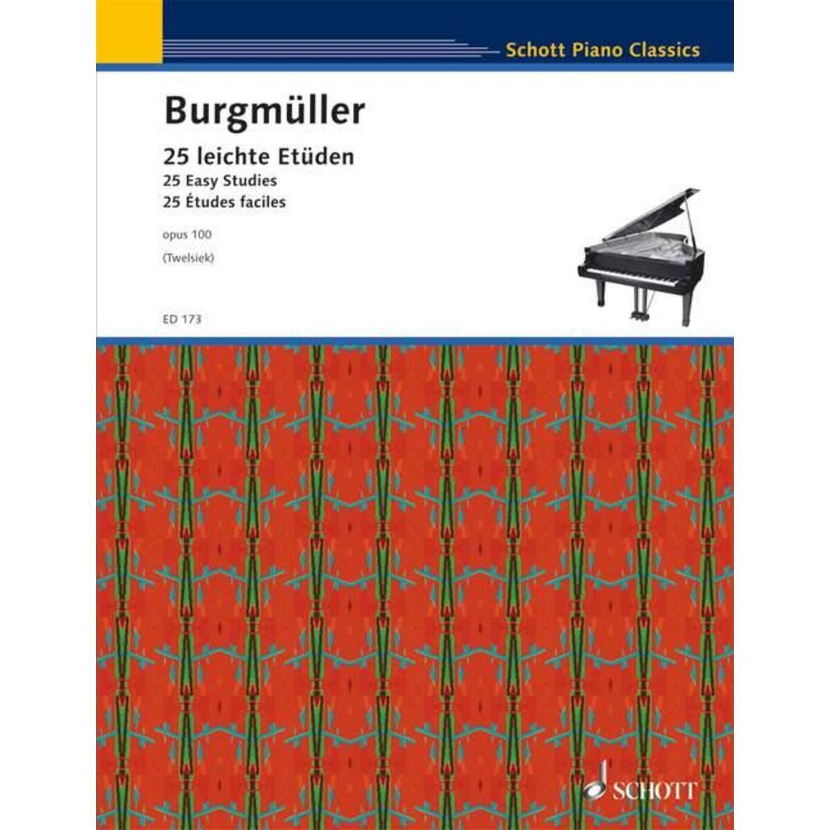 25 Etüden, opus 100 für Klavier 25 Etüden, opus 100 für Klavier von Schott Music