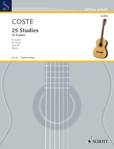25 Studies: op. 38. Gitarre.: op. 38. guitar. (Edition Schott) von Schott Music Distribution