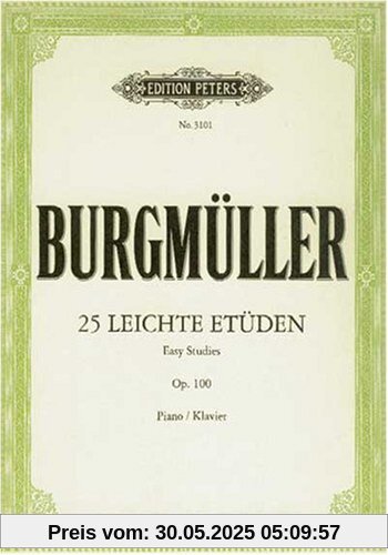 25 leichte EtÃ1/4den op. 100: fÃ1/4r Klavier