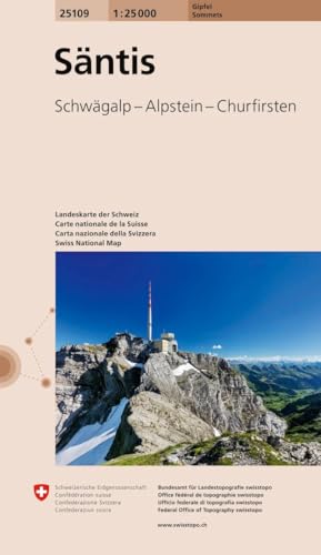 25109 Säntis: Schwägalp - Alpstein - Churfirsten (Gipfel 1:25 000, Band 25109) von swisstopo