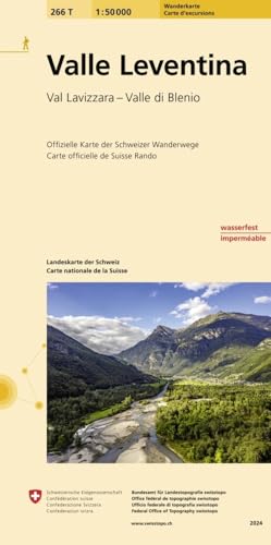 266T Valle Leventina Wanderkarte: Val Lavizzara - Valle di Blenio (Wanderkarten 1:50 000) von Bundesamt fr Landestopog