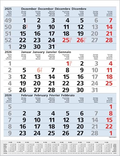 3-Monats-Planer Comfort Blau 2026: 3-Monatskalender groß I Wandplaner / Bürokalender mit Datumsschieber, Vor-und Nachmonat und Jahresübersicht I 30 x 39 cm 3-Monats-Planer Comfort Blau 2026: 3-Monatskalender groß I Wandplaner / Bürokalender mit Datumsschieber, Vor-und Nachmonat und Jahresübersicht I 30 x 39 cm von Korsch Verlag