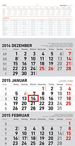 3-Monatskalender klein 2015 von Alpha