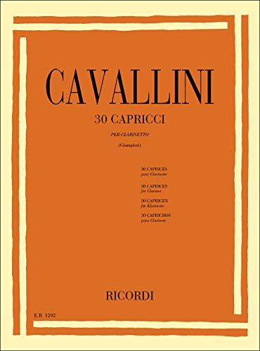 30 Capricci. Klarinette Solo.: Clarinet Solo von Ricordi