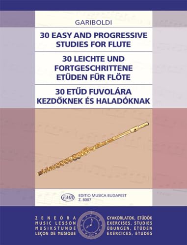30 Easy and Progressive Studies for flute (Flute)