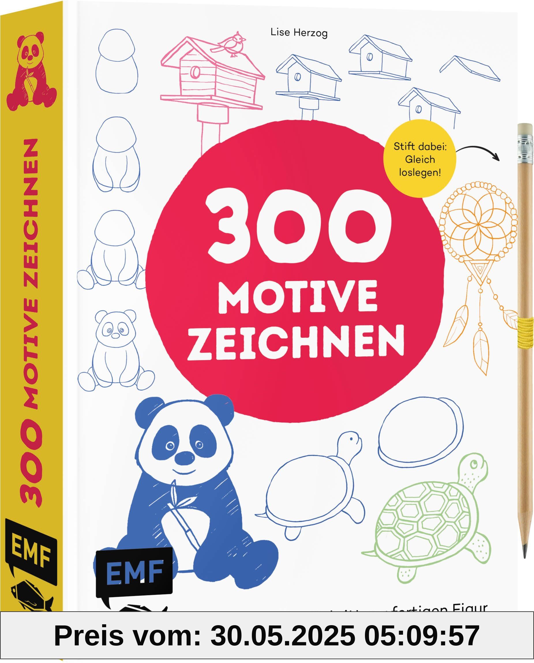 300 Motive zeichnen: Schritt für Schritt zur fertigen Figur | Stift dabei – Gleich loslegen! 300 Motive zeichnen: Schritt für Schritt zur fertigen Figur | Stift dabei – Gleich loslegen!