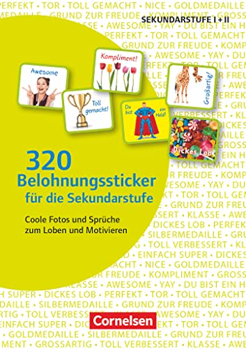 320 Belohnungssticker für die Sekundarstufe - Coole Fotos und Sprüche zum Loben und Motivieren: 8 Stickerbögen 320 Belohnungssticker für die Sekundarstufe - Coole Fotos und Sprüche zum Loben und Motivieren: 8 Stickerbögen