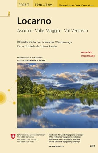 3308T Locarno Carta escursionistica: Ascona - Valle Maggia - Val Verzasca (Wanderkarten 1:33 333)