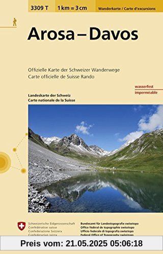 3309T Arosa - Davos Wanderkarte: Arosa - Davos - Chur - Lenzerheide - Klosters (Wanderkarten 1:33 333)