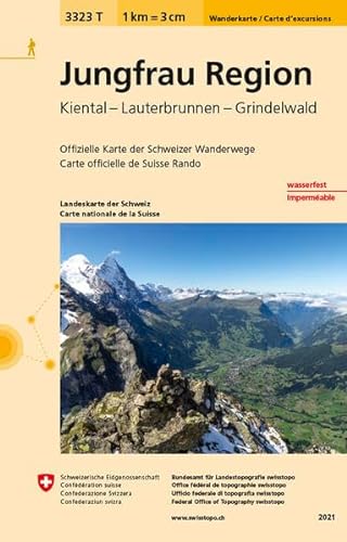 3323T Jungfrau Region Wanderkarte: Kiental - Lauterbrunnen - Grindelwald: Kliental - Lauterbrunnen - Grindelwald (Wanderkarten 1:33 333)