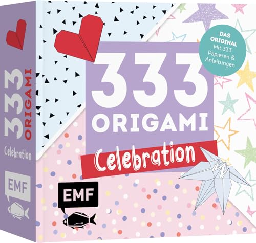 333 Origami – Celebration: Das Original – Mit 333 feinen Papieren & Anleitungen mit festlichen Motiven für Hochzeit, Geburtstag, Familienfeste und mehr von Edition Michael Fischer / EMF Verlag