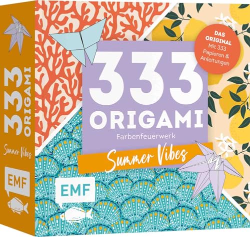 333 Origami – Farbenfeuerwerk: Summer Vibes – Zauberschöne Papiere falten für dein Sommergefühl: Das Original: Mit Anleitungen und 333 feinen Papieren: Hochwertiges Origami-Papier mit sonnigen Motiven 333 Origami – Farbenfeuerwerk: Summer Vibes – Zauberschöne Papiere falten für dein Sommergefühl: Das Original: Mit Anleitungen und 333 feinen Papieren: Hochwertiges Origami-Papier mit sonnigen Motiven von Edition Michael Fischer / EMF Verlag