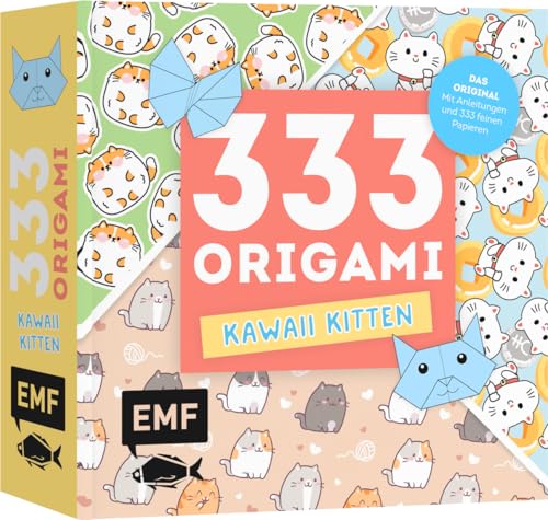 333 Origami – Kawaii Kitten – Niedliche Papiere falten für Katzen-Fans: Das Original: Mit Anleitungen und 333 feinen Papieren: Hochwertiges Origami-Papier mit cuten Manga-Motiven