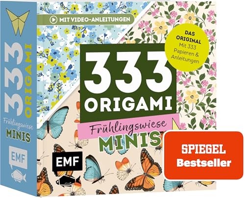 333 Origami Minis – Frühlingswiese – Dein dekorativer Wendeblock zum kreativen Falten & Notieren: Mit Notizfunktion, Origami-Anleitungen und 333 hochwertigen Papieren im süßen Mini-Format von Edition Michael Fischer / EMF Verlag