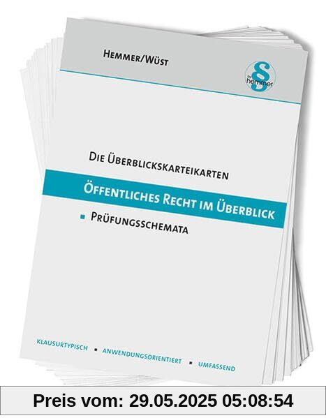 33300 - ÜK ÖR im Überblick: Prüfungsschemata (Karteikarten - Öffentliches Recht)